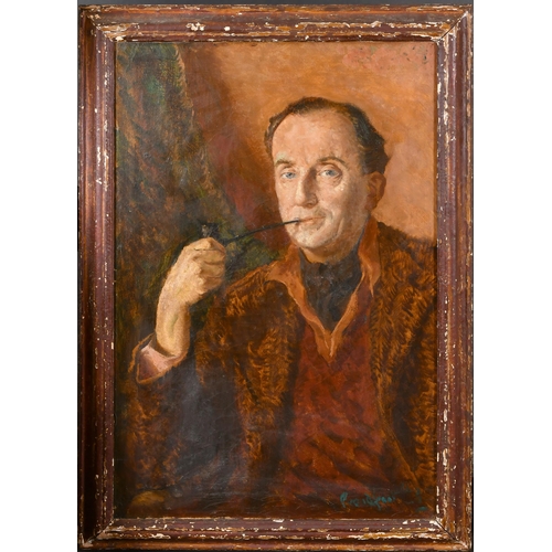 224 - James Proudfoot (1908-1971) British. Portrait of Henry Oscar, Oil on canvas, Signed and dated '43, a... 