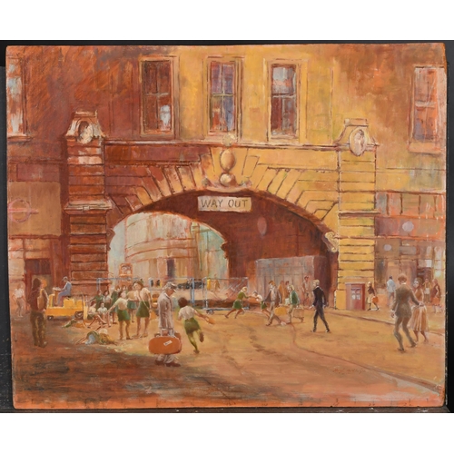 272 - Hugh McKenzie (1909-2005) British. A Street Archway, Oil on board, Signed, unframed 20