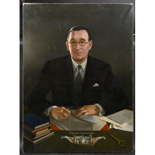 273 - Anna Katrina Zinkeisen (1901-1976) British. Portrait of Sir Esmond Otho Durlacher (1901-1982), Oil o... 