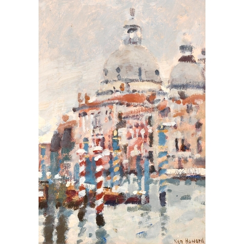 283 - Ken Howard (1932-2022) British. Santa Maria della Salute, Oil on artist's board, Signed, 8.75