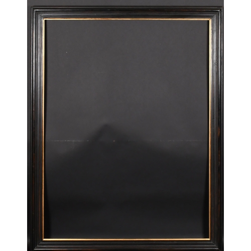 308 - 20th Century English School. A Black Painted Frame, with a gilt slip, rebate 49.5