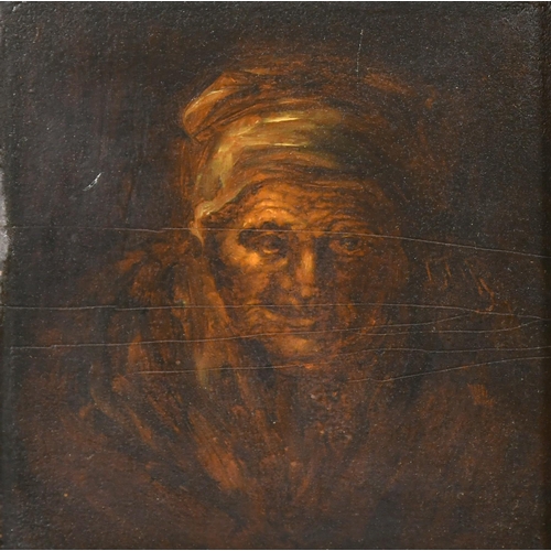 32 - 19th Century English School. Study of Two Heads, Oil on panel, 4.4