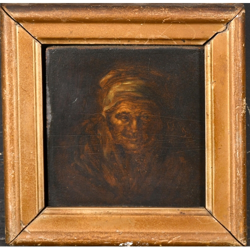 32 - 19th Century English School. Study of Two Heads, Oil on panel, 4.4