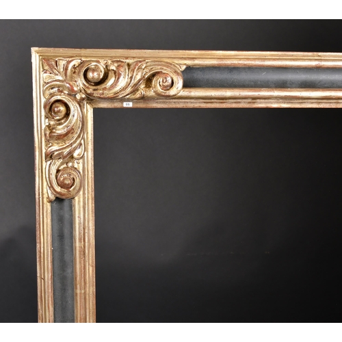 324 - 20th-21st Century English School. A Silver and Black Frame, with swept corners, rebate 39.5