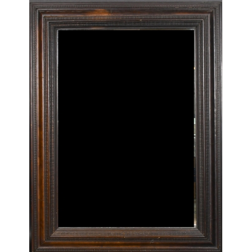 353 - 20th Century English School. An Ebonised Wooden Frame, with inset mirror glass, rebate 33