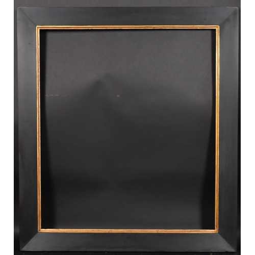 354 - 19th Century English School. A Black Painted Frame, with a gilt slip, rebate 32.5