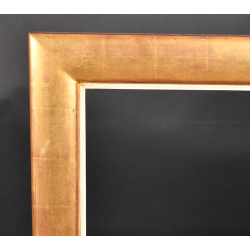 356 - 20th Century English School. A Cushioned Gilt Frame, with a white inner edge, rebate 32