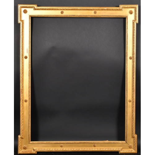 361 - 19th Century French School. A Gilt Composition Frame with extended corners, rebate 32