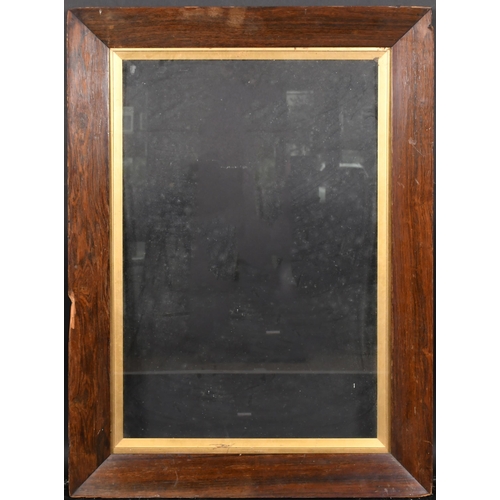 366 - 19th Century English School. A Darkwood Frame, with a gilt slip and inset glass, rebate 31.5