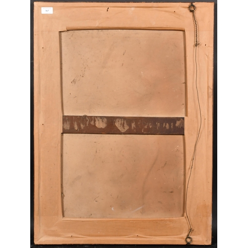 367 - 19th Century English School. A Maple Frame, with inset print and glass, rebate 31