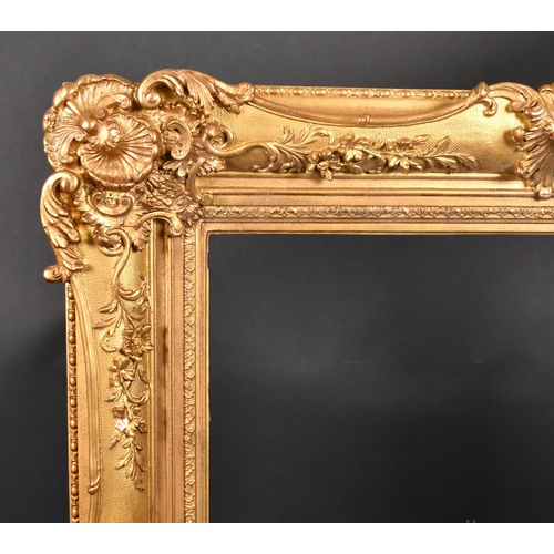 370 - 19th Century English School. A Gilt Composition Frame, with swept centres and corners, rebate 30.5