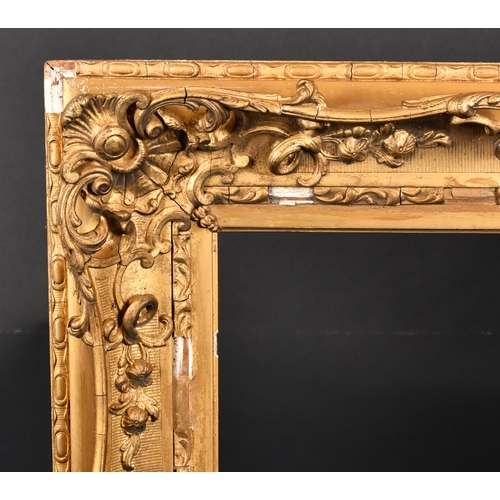 373 - 19th Century English School. A Gilt Composition Frame, with swept centres and corners, rebate 30.25