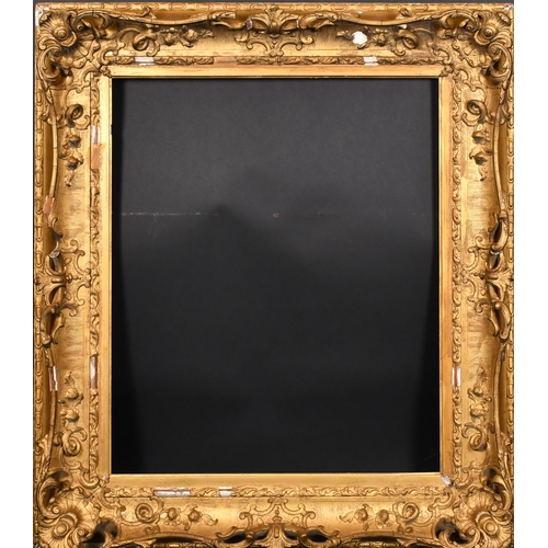 373 - 19th Century English School. A Gilt Composition Frame, with swept centres and corners, rebate 30.25