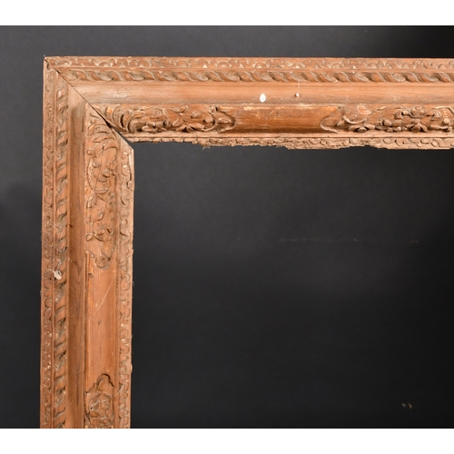 376 - 18th Century English School. A Stripped Carved Wooden Frame, with Lely panels, rebate 30