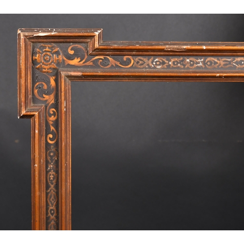 378 - 19th Century European School. A Gilt and Painted Composition Frame, rebate 30