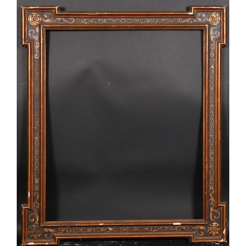 378 - 19th Century European School. A Gilt and Painted Composition Frame, rebate 30