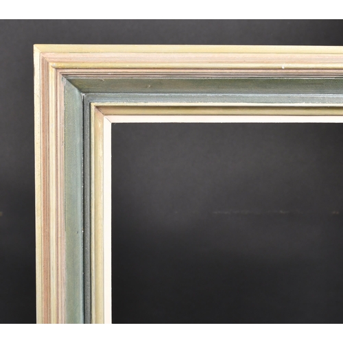 387 - 20th Century English School. A Silver and Green Painted Frame, with a fabric slip, rebate 30