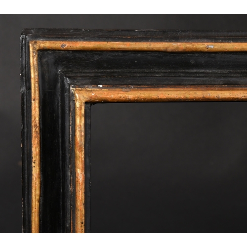 393 - 19th Century Italian School. A Gilt and Black Painted Cassetta Frame, rebate 29.5