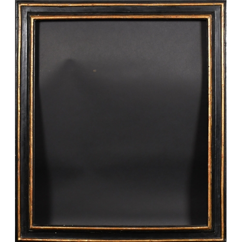 393 - 19th Century Italian School. A Gilt and Black Painted Cassetta Frame, rebate 29.5