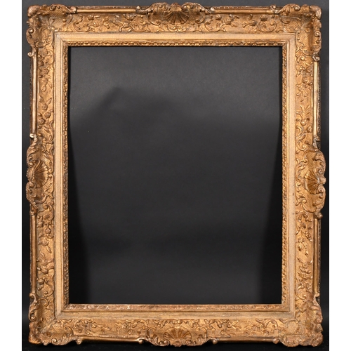 400 - 18th Century French School. A Carved Giltwood Regence Frame, with swept centres and corners, rebate ... 