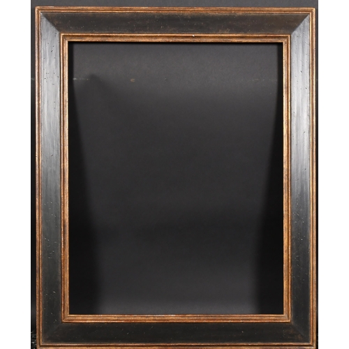 416 - 20th-21st Century English School. A Gilt and Black Painted Reverse Composition Frame, rebate 25.75