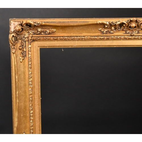 417 - 20th Century English School. A Gilt Composition Frame, with swept and pierced centres and corners, r... 