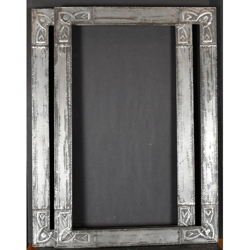 418 - 20th Century English School. A Pair of Metal Art Nouveau Frames, rebate 25.75