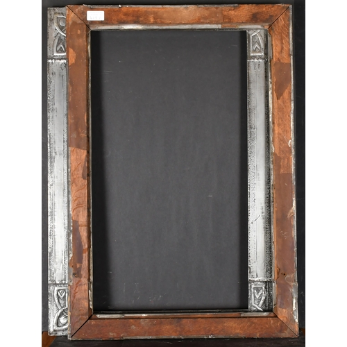 418 - 20th Century English School. A Pair of Metal Art Nouveau Frames, rebate 25.75