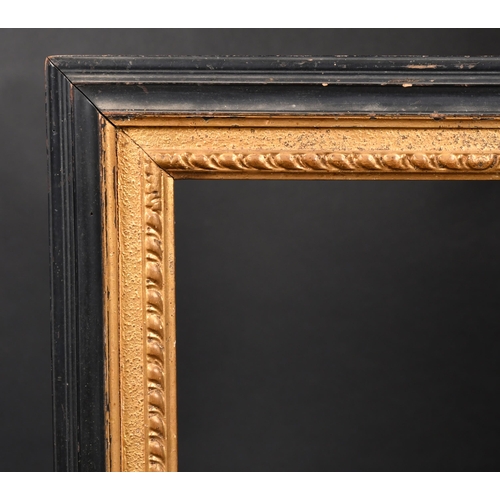 419 - 18th Century English School. A Darkwood Frame, with a carved giltwood slip, rebate 25.75