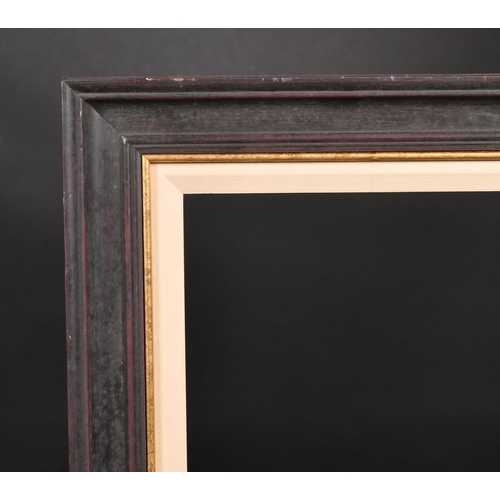 429 - 20th Century English School. A Black Painted Frame, with a gilt inner edge and white slip, rebate 24... 