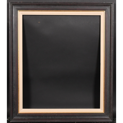 429 - 20th Century English School. A Black Painted Frame, with a gilt inner edge and white slip, rebate 24... 