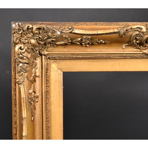 439 - 19th Century English School. A Gilt Composition Frame, with swept centres and corners, rebate 24