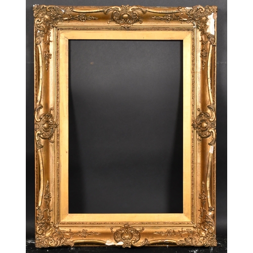 439 - 19th Century English School. A Gilt Composition Frame, with swept centres and corners, rebate 24