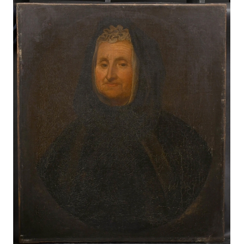 44 - Early 18th Century English School. Portrait of a Lady, Oil on canvas, unframed, 30