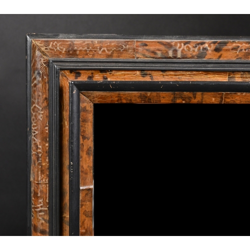 453 - 20th Century English School. A Simulated Tortoiseshell and Black Painted Frame, with inset mirror gl... 