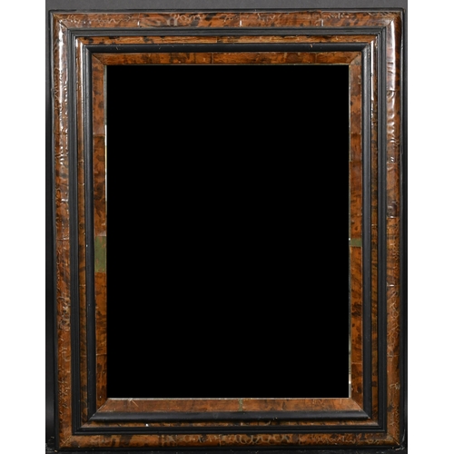 453 - 20th Century English School. A Simulated Tortoiseshell and Black Painted Frame, with inset mirror gl... 