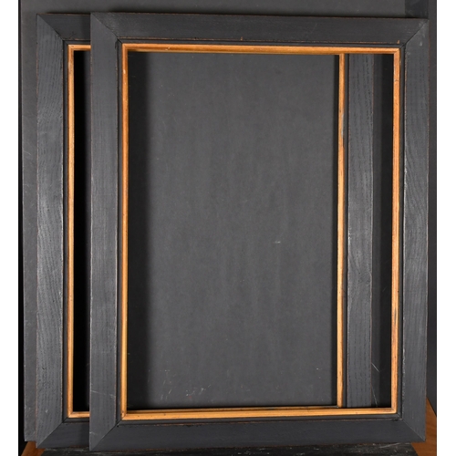 455 - Early 20th Century English School. A Pair of Darkwood Frames, with gilt slips, rebate 22.5