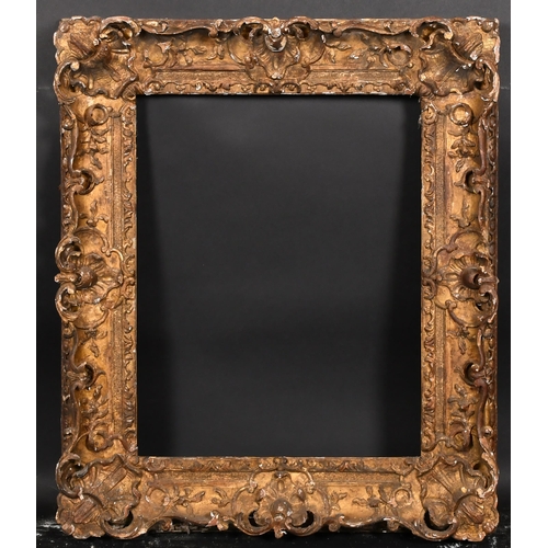 467 - 18th Century French School. A Louis XIV Carved Giltwood Frame, with swept and pierced centres and co... 