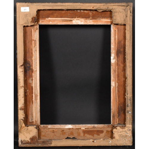 475 - 19th Century English School. A Gilt Composition Hollow Frame, rebate 20