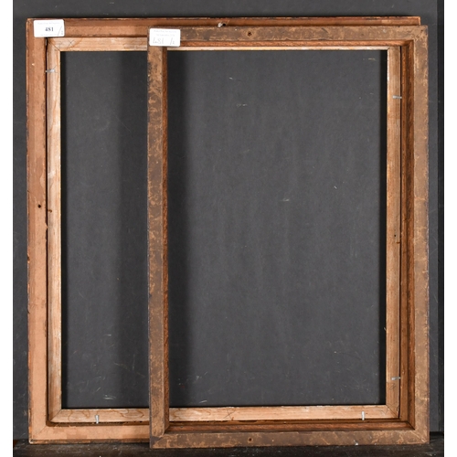 481 - Early 20th Century English School. A Darkwood Frame, with a gilt slip, rebate 19