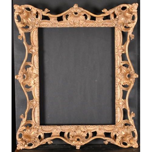 482 - 18th Century English School. A Fine Carved Giltwood Frame, with swept and pierced centres and corner... 