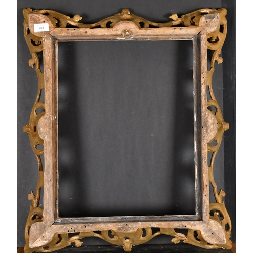 482 - 18th Century English School. A Fine Carved Giltwood Frame, with swept and pierced centres and corner... 