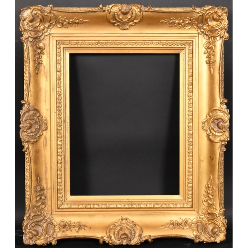 483 - 19th Century English School. A Gilt Composition Frame, with swept centres and corners, rebate 19