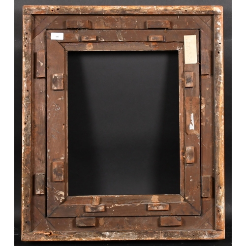 483 - 19th Century English School. A Gilt Composition Frame, with swept centres and corners, rebate 19