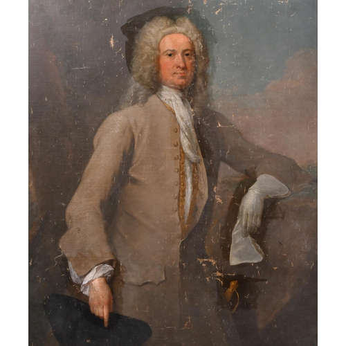 49 - William Aikman (1682-1731) British. A Three Quarter Length Portrait of Arthur Jenny Esq, Oil on canv... 