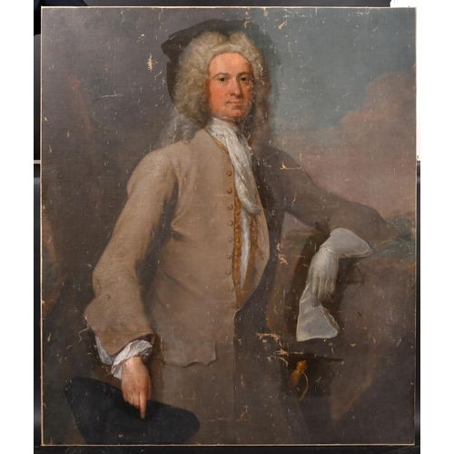 49 - William Aikman (1682-1731) British. A Three Quarter Length Portrait of Arthur Jenny Esq, Oil on canv... 