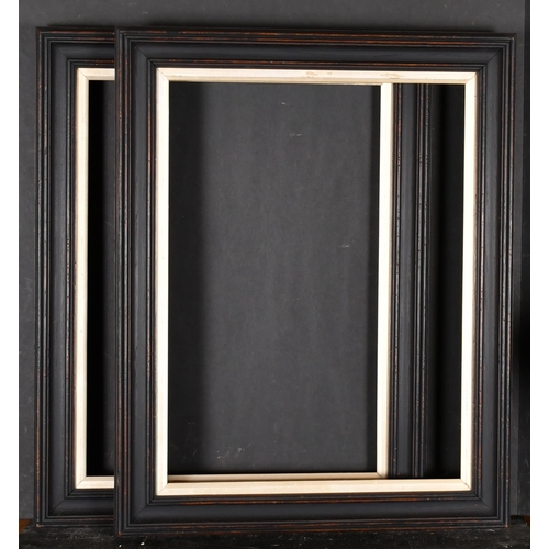 502 - Early 20th Century English School. A Pair of Darkwood Frames, with silver slips, rebate 18