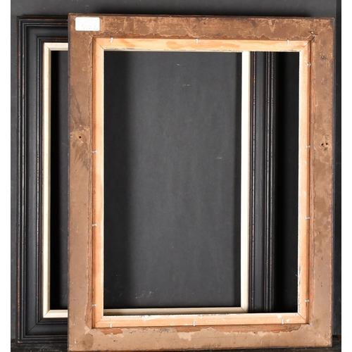 502 - Early 20th Century English School. A Pair of Darkwood Frames, with silver slips, rebate 18