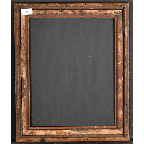 515 - 18th Century English School. A Darkwood Frame, with a carved giltwood slip, rebate 16.25