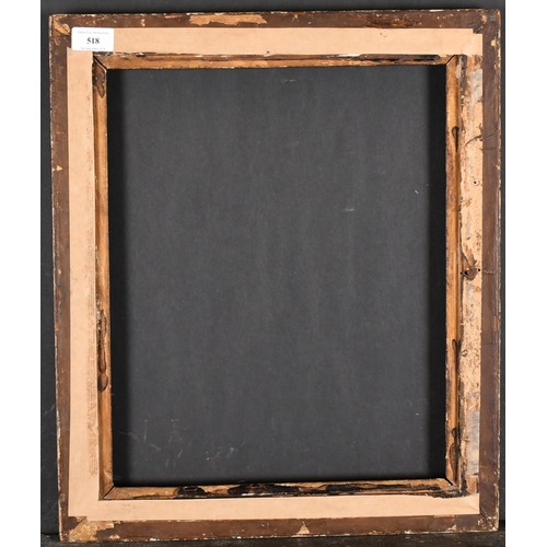 518 - 19th Century French School. A Panelled Carved Giltwood Frame, rebate 16